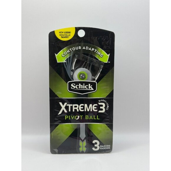 Schick Extreme3 Pivot Ball With 3 razors with handles each razor has 3 blades - Picture 1 of 2